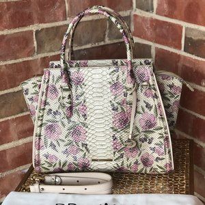 Brahmin Priscilla Ivory Labyrinth Satchel